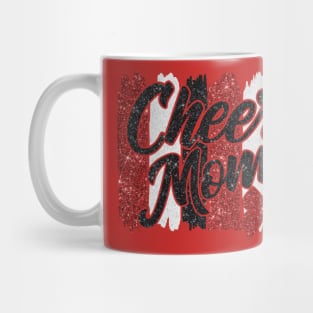 Cheer mom, red glitter faux Mug